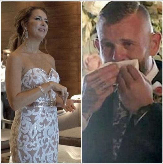 Deaf groom is confused when bride stops in the aisle and slowly raises her hand