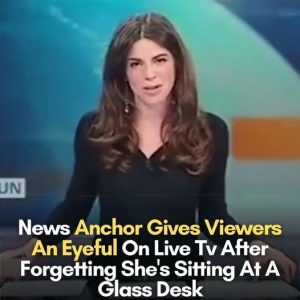 Anchor Gives Viewers An Eyeful On Live Tv After Forgetting She’s Sitting At A Glass Desk