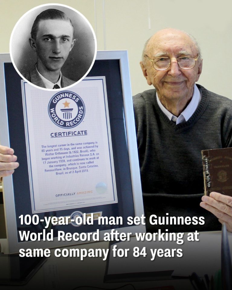 100-year-old man set Guinness World Record after working at same company for 84 years