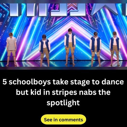 5 Boys Hit the Stage to Dance, but the Kid in Stripes Steals the Show!