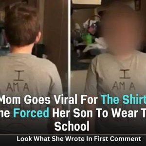 A mother gains online attention for the shirt she compelled her son to wear to school.