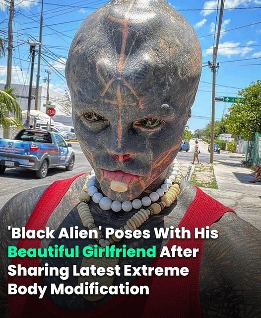 ‘Black Alien’ Poses With His