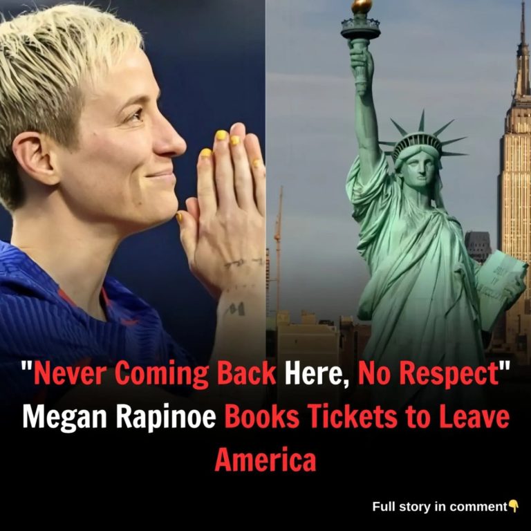 “Never Coming Back Here, No Respect” Megan Rapinoe Books Tickets to Leave America