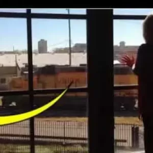 Little Girl Waves To Passing Train Every Day, 3-Years-Later Conductor Sees Sign In The Window