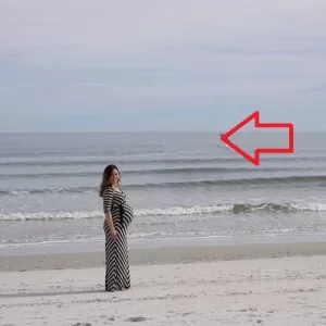 A pregnant woman takes a gorgeous image — but look who appears on the right!