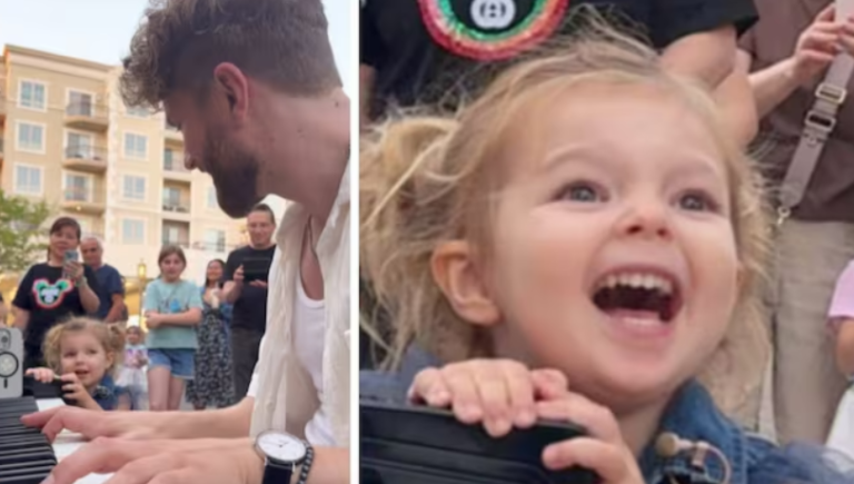 3-Year-Old Girl’s Titanic Duet With Street Pianist Leaves Everyone in Tears