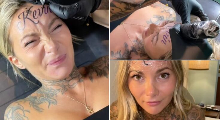 This Woman Tattooed Her Boyfriend’s Name on Her Forehead!