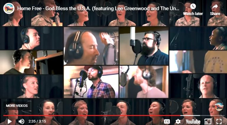 A Cappella ‘God Bless The USA’ By Home Free With Lee Greenwood And US Air Force Band