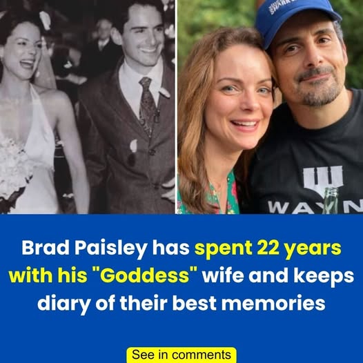 Brad Paisley has spent 22 years with his “Goddess” wife and keeps diary of their best memories