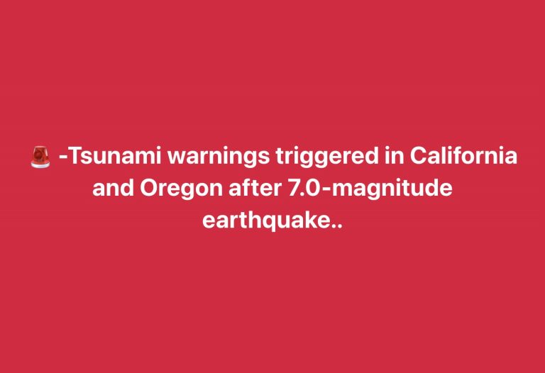 Tsunami in California and …