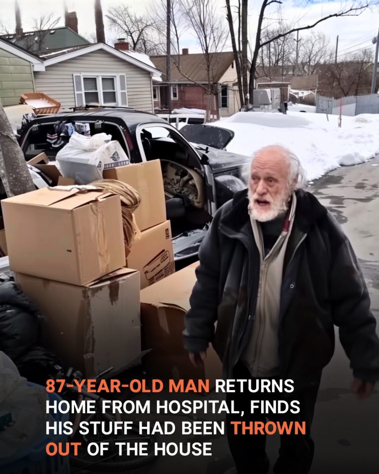 87-Year-Old Man Returns Home from Hospital, Sees His Stuff Had Been Taken Out of the House