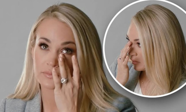 Carrie Underwood breaks down in tears