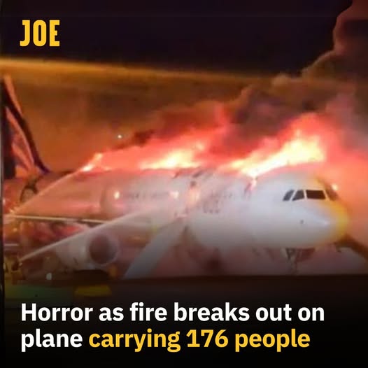 Horror as fire breaks out on plane carrying 176 people