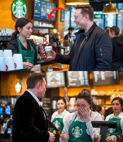 Elon Musk Overhears a Starbucks Cashier Struggling to Buy a Gift for Her Daughter—What He Does Next Will Melt Your Heart!