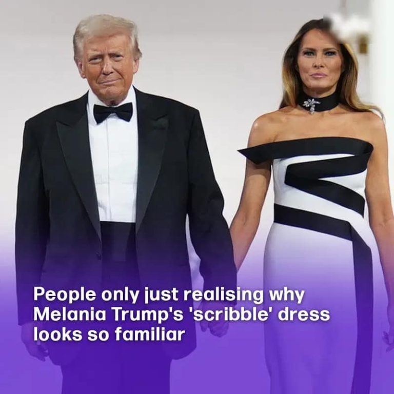 People only just realising why Melania Trump’s ‘scribble’ dress looks so familiar