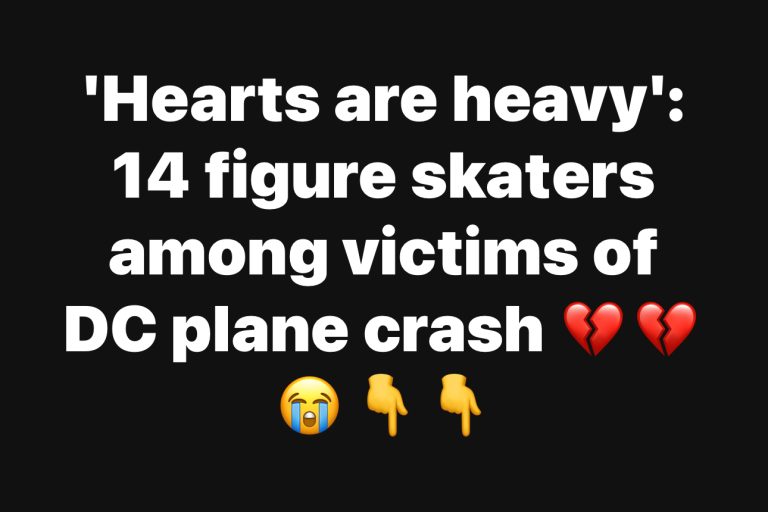 ‘Hearts are heavy’: 14 figure skaters among victims of DC plane crash