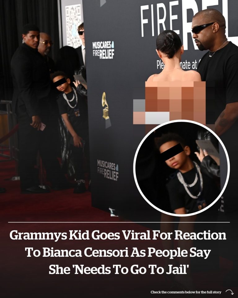 Grammys kid goes viral for reaction to Bianca Censori as people say she ‘needs to go to jail’