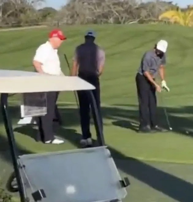 President Trump’s Golf Outing Stuns Internet After People Realize Who He’s Playing Against