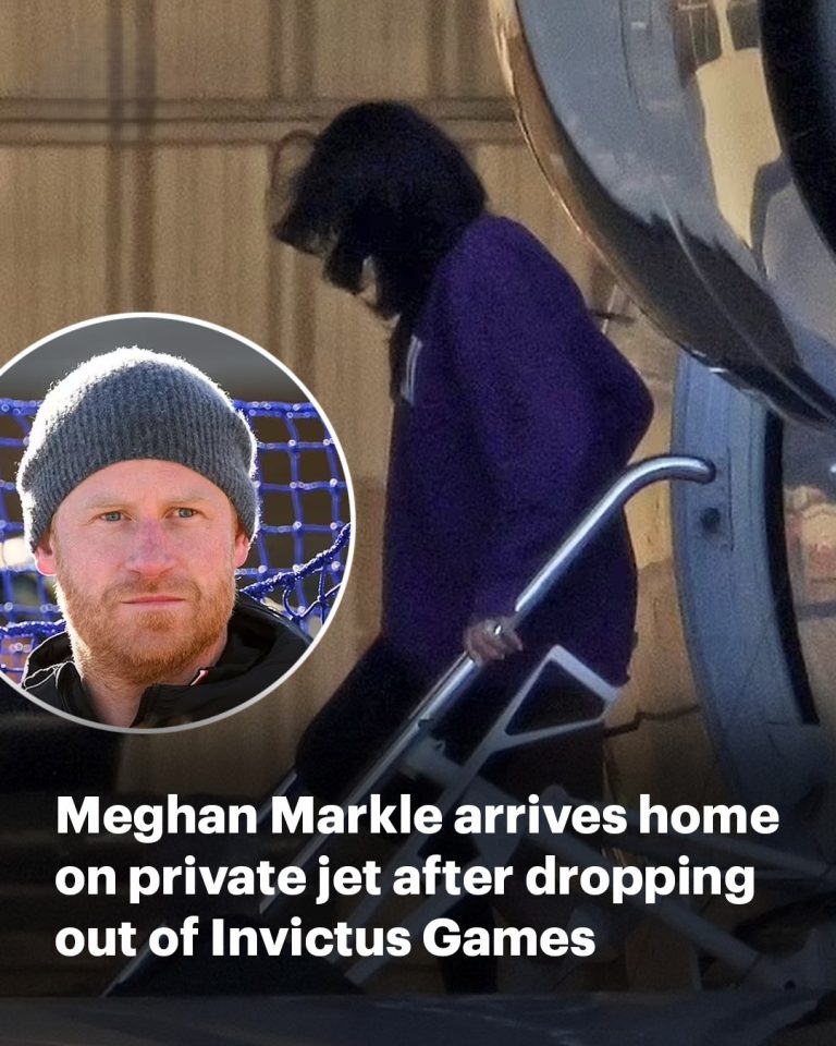 EXCLUSIVE Windswept Meghan Markle leaves Harry alone for Valentine’s Day as she leaves Invictus Games by private jet