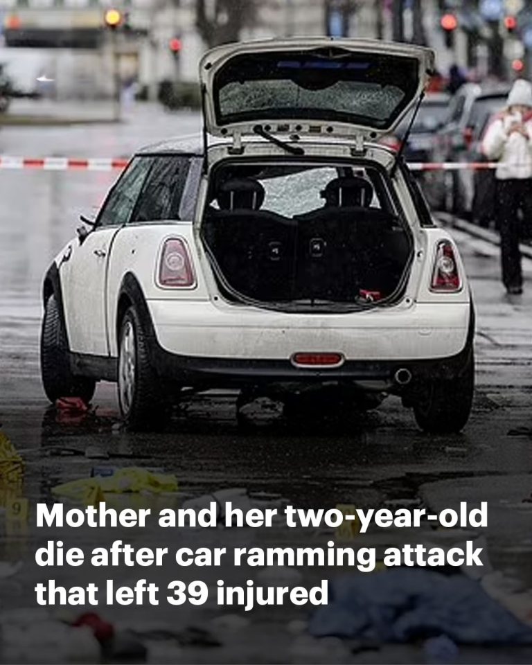 Mother and her two-year-old daughter die after car ramming attack by Afghan asylum seeker in Munich that left 39 injured