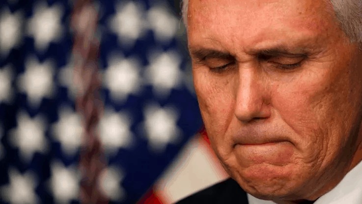 Mike Pence with tears in their eyes make the sad announcement..