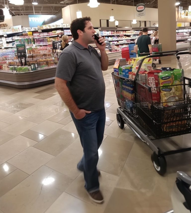 Every time it’s time to pay at the grocery store, my husband pretends to get a call and walks away – until this time, when I taught him a lesson he won’t forget.