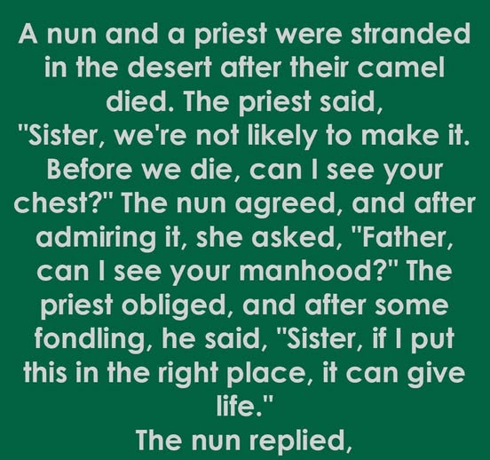 The Unusual Solution Of a Priest and Nun