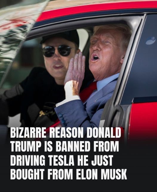 Strange Explanation For Donald Trump’s Restriction From Driving The Tesla He Recently Purchased From Elon Musk