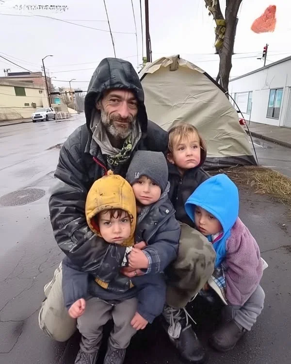 Dad of 4 Living in Tent Gives Last $2 to Stranger at Gas Station, Wakes up Owning…