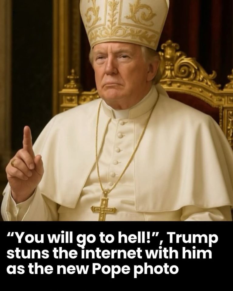 “You will go to hell!”, Trump stuns the internet with him as the new Pope photo