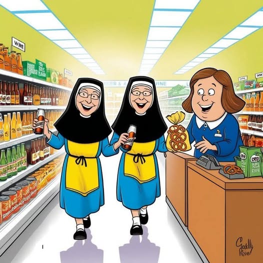TWO NUNS WERE SHOPPING AT A 7-11 STORE