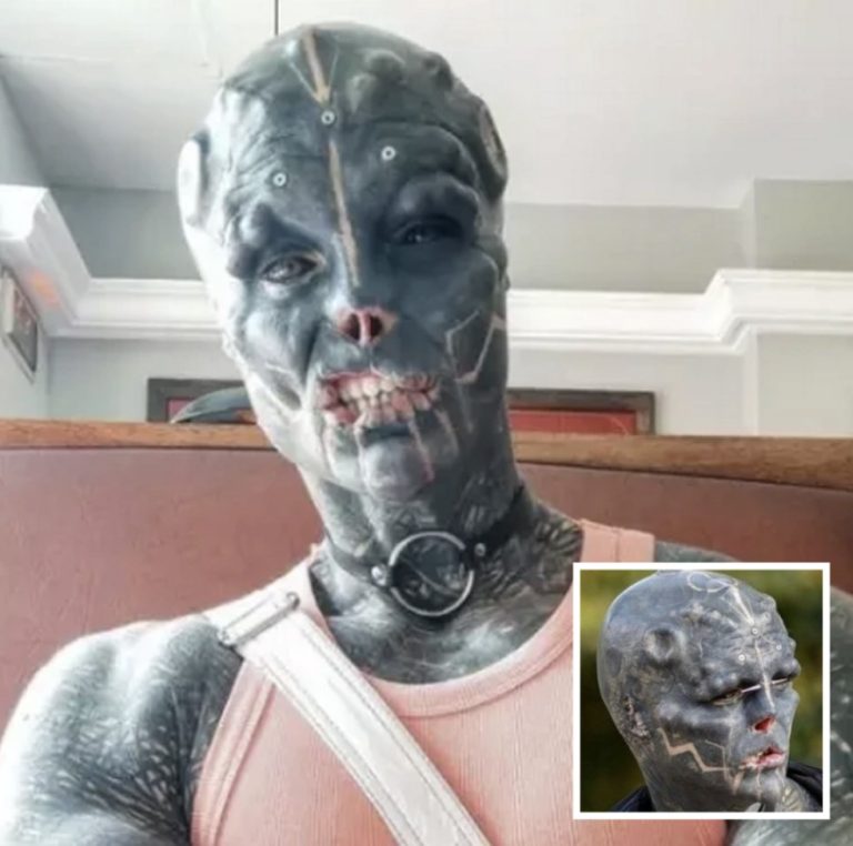 Tattooed “Black Alien” Can’t Find Job Due To His Looks, Here’s What He Looked Like Before