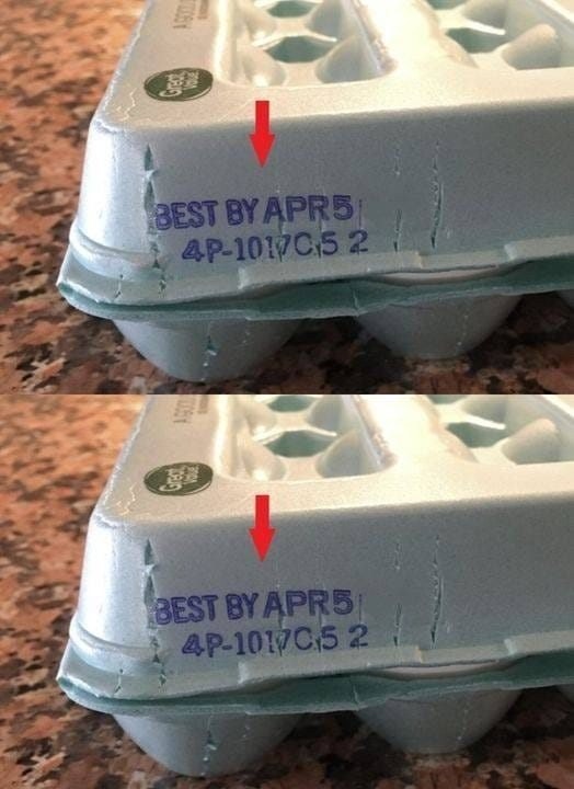 Pay attention to this date from now on. It’s not an ordinary expiration date. After working for years and years in grocery stores, I see that most people just randomly buy eggs without really noticing this detail