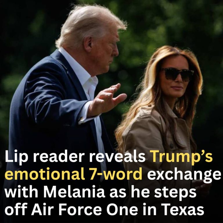 Lip reader reveals Trump’s emotional 7-word exchange with Melania as he steps off Air Force One in Texas