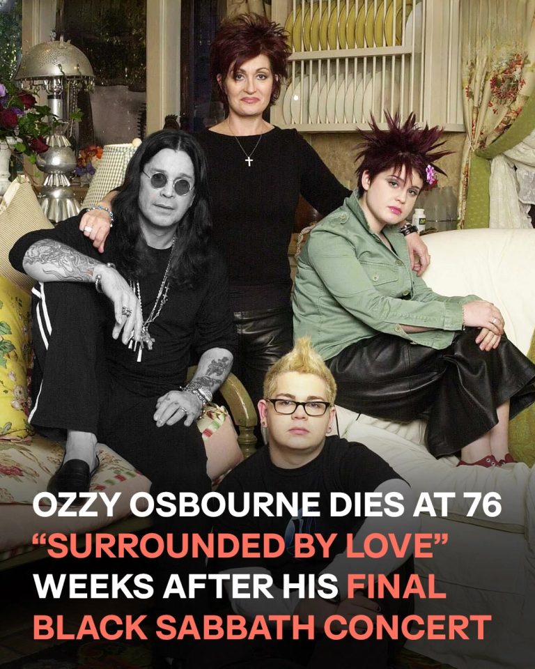 Ozzy Osbourne’s Final Curtain Call: Rock Legend Dies Peacefully at 76, Surrounded by Family