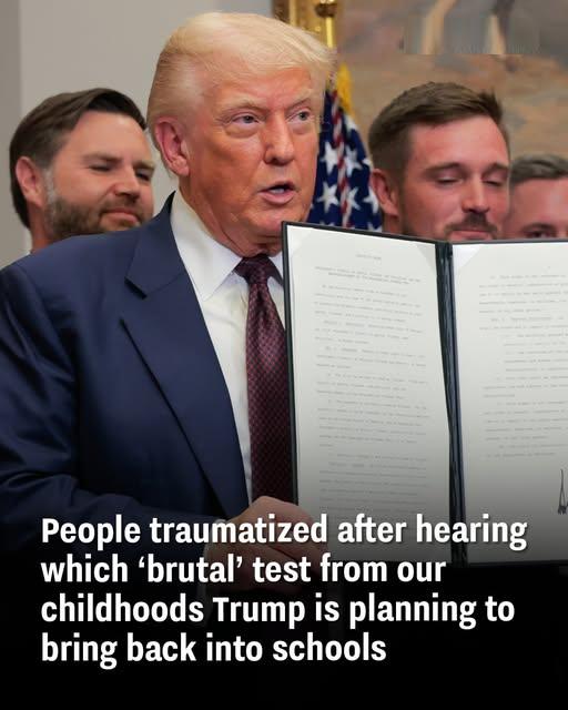 People Traumatized After Hearing Which ‘Brutal’ Test From Our Childhoods Trump Is Planning to Bring Back to Schools