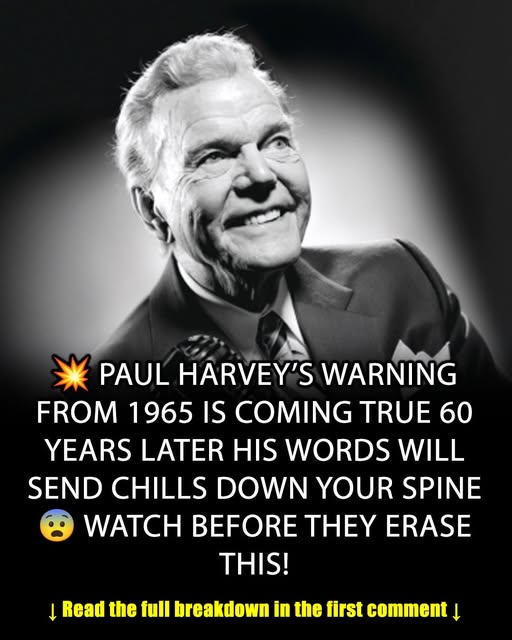 Paul Harvey Warned Us in 1965, His Words Are Hauntingly True Today!