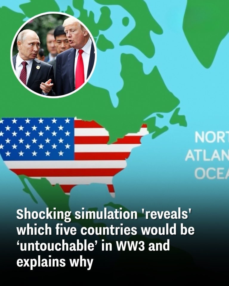 Shocking simulation ‘reveals’ which five countries would be ‘untouchable’ in WW3 and explains why