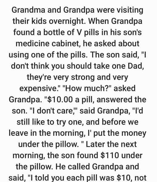 Story: Grandma and Grandpa were visiting their kids overnight
