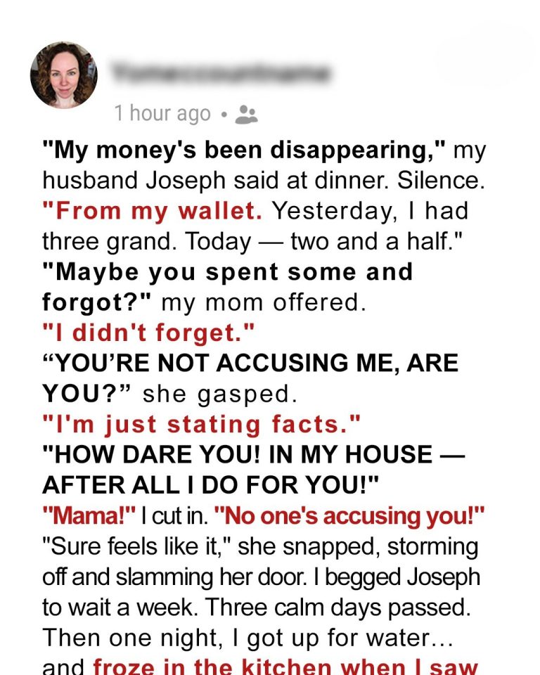 Money Kept Disappearing from My Husband’s Wallet — Until I Got up for Water One Night and Caught the Shocking Truth