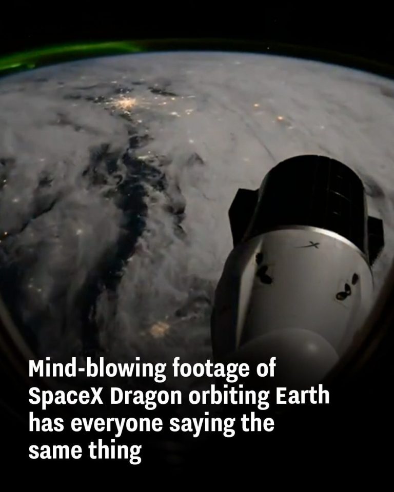 Mind-blowing footage of SpaceX Dragon orbiting Earth has everyone saying the same thing