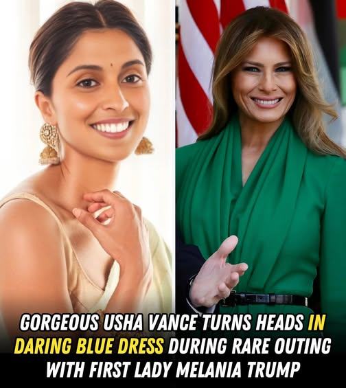 Usha Vance turns heads in daring blue dress during rare outing with Melania Trump