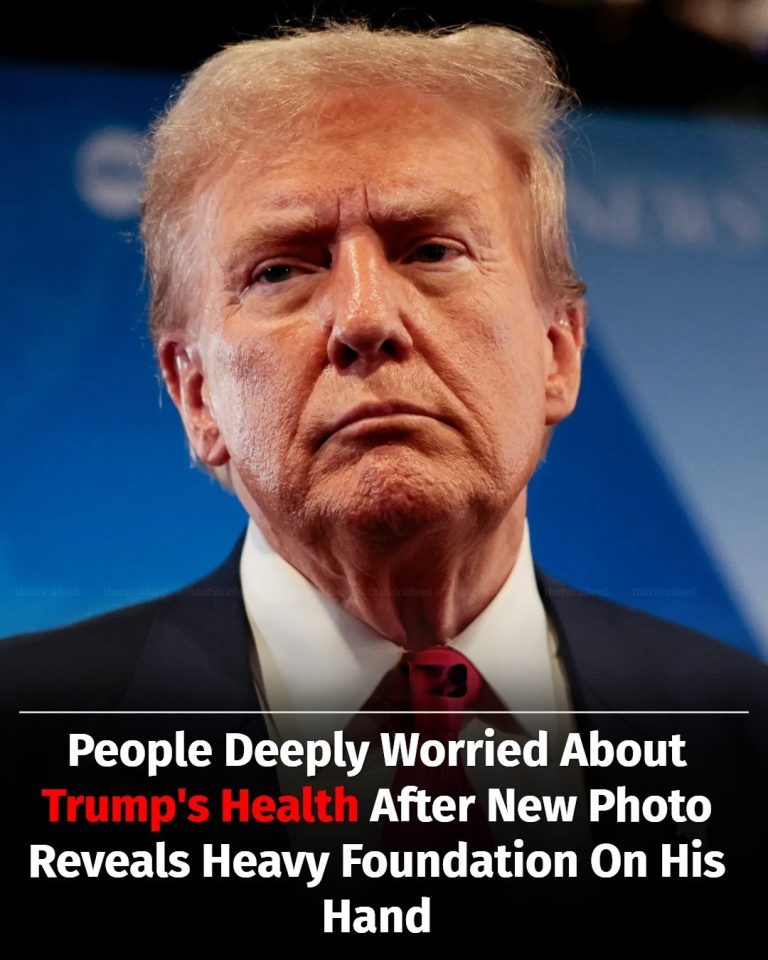People Deeply Worried About Trump’s Health After New Photo Reveals Heavy Foundation On His Hand
