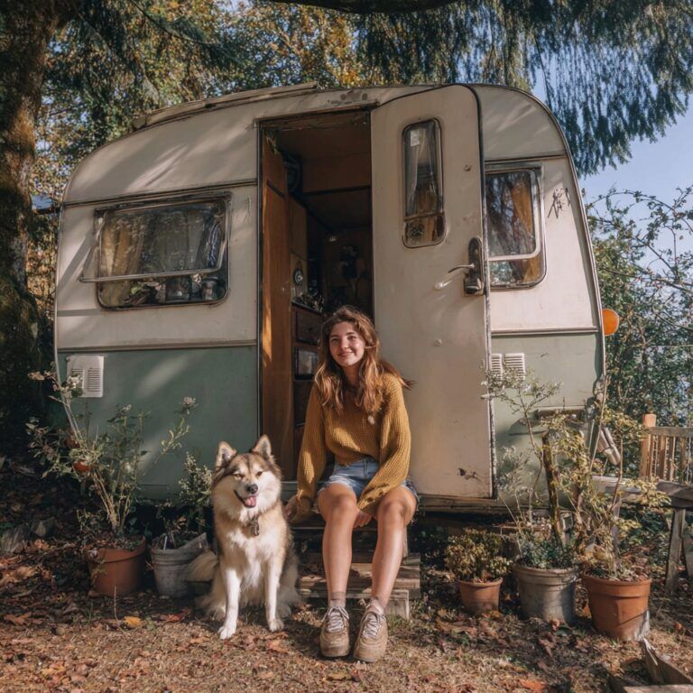 A teenage girl paid barely $200 for an old caravan!