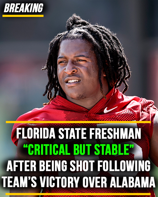 Florida State freshman linebacker ‘critical but stable’ after being shot following team’s win over Alabama