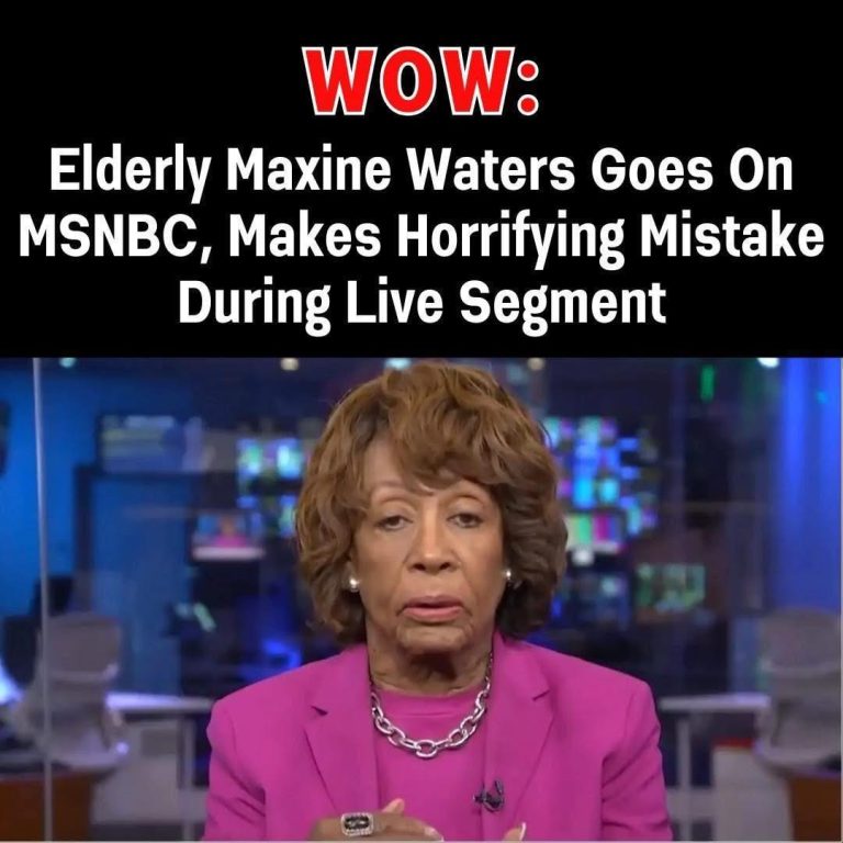 Home . Maxine Waters Sparks Outrage After Major Blunder on Live MSNBC Segment
