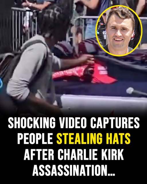Shocking Video Emerges After Charlie Kirk Shooting, Showing People in the Crowd Stealing Hats and Personal Items Amid the Chaos, as Attendees Struggled With Panic, Fear, and Confusion, Raising Outrage, Questions About Morality, and the Troubling Behavior That Unfolded in the Wake of the Tragic Assassination