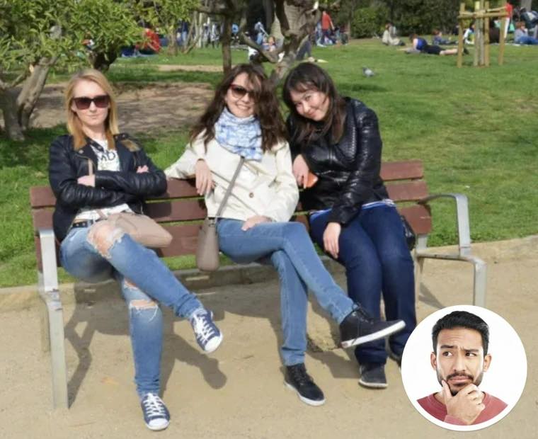 Photo Of 3 Women Sitting On A Bench Goes Viral After People Spot Small Detail