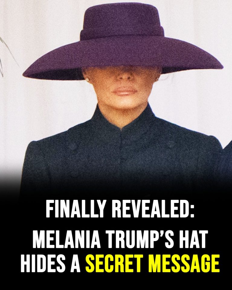 Melania Trump’s hat hides a secret message on state visit