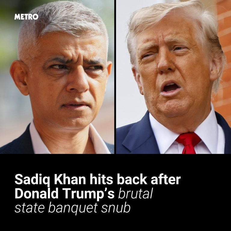 Sadiq Khan hits back after Donald Trump’s brutal state banquet snub